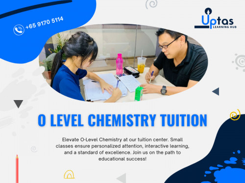 With expert tutors, hands-on lab sessions, and an adaptive learning system, we guarantee outstanding results for all our students. Enroll now for our O level chemistry tuition or JC chemistry tuition and elevate your chemistry learning experience. 

Official Website : https://uptas.sg/

#1 Best Chemistry Tuition - A Level & O Level Chem Tuition - Uptas Learning Hub
Address: 209 New Upper Changi Rd, #03-647, Singapore 460209
Phone: +6591705114

Find Us On Google Map : https://maps.app.goo.gl/N463ZdRAYhomrAeT6

Our Profile: https://gifyu.com/uptassg

More Images:
https://tinyurl.com/yjbcvw9n
https://tinyurl.com/3ed3nazx
https://tinyurl.com/2ewjd2b9
https://tinyurl.com/bdcsxcm8