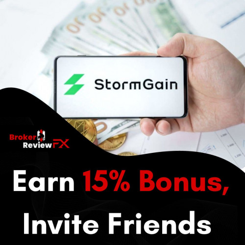 StormGain allows Inviting friends and earns a commission when traded by your friend! Earning 15% of all brokerage fees and get your personal referral link. Register with the company and share the link with your friends as soon as your friends’ signup and start trading!