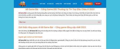 68gamebai.vip - Trang chủ đại lý cổng game 68 Game Bài, đánh giá những địa chỉ chơi đổi thưởng hàng đầu. Đầy đủ hướng dẫn, kinh nghiệm cùng link truy cập mới.
Xem chi tiết: https://68gamebai.lat/gioi-thieu/
#68gamebai #68club #68gameclub #68game #gamebai68 #68gamebaisite #tai68gamebai #68gamebaiapk #68gamebaiios