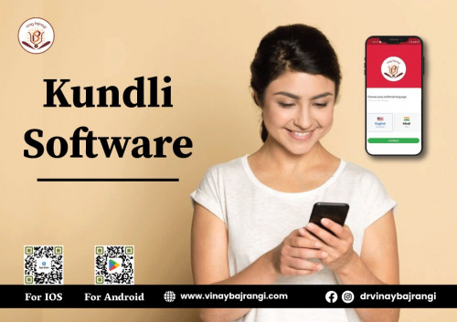 Unlock the mysteries of your life with our advanced Kundli software. Gain valuable insights into your future, career, love life, and more with accurate astrological predictions. Our user-friendly interface makes it easy to generate detailed Kundli charts, analyze planetary positions, and explore personalized horoscope readings. Empower yourself with the knowledge of astrology and make informed decisions. Download our Kundli software now for a transformative journey of self-discovery. If you are looking naam ke anusar Kundli Milan contact us. For more info visit: https://www.vinaybajrangi.com/kundli.php | https://www.vinaybajrangi.com/hindi/marriage-astrology/kundli-matching-for-marriage.php | https://www.vinaybajrangi.com/services/online-report/business-partnership-compatibility.php
