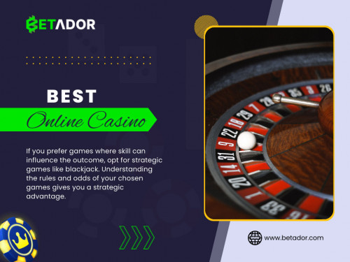 The best online casino gambling platform provides exciting bonuses and promotions to attract and retain players. These bonuses can make a huge difference to your bankroll and increase your chances of winning big. Common bonuses include welcome bonuses for new players, free spins, and loyalty rewards for regular patrons.

Official Website: https://www.betador.com/

Our Profile:  https://gifyu.com/betador

More Photos:

https://tinyurl.com/yos49ern
https://tinyurl.com/ynqrhcqu
https://tinyurl.com/ypmzmtlo
https://tinyurl.com/yt75ma4k