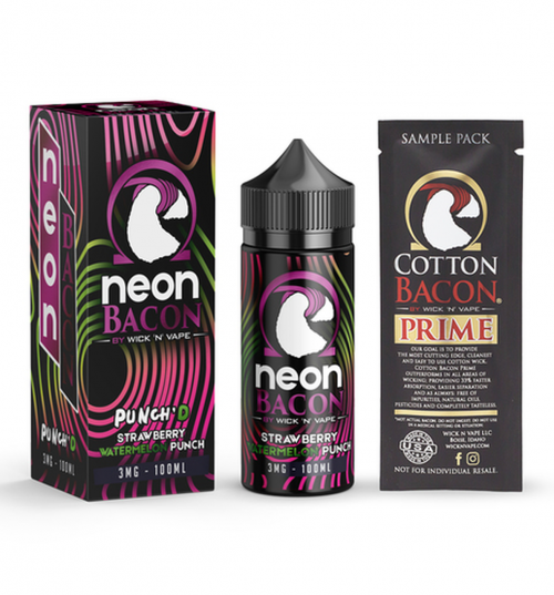 Punch'd E-Juice by Neon Bacon E-Liquid is a refreshing fruit punch flavor features juicy watermelon with a burst of sweet strawberry. Visit -
https://www.ecigmafia.com/products/punchd-e-juice-by-neon-bacon-e-liquid-100ml.html