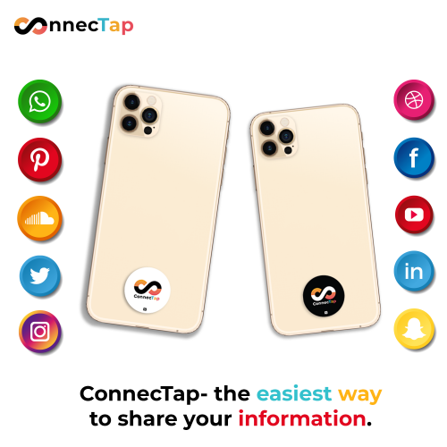 Start sharing everything with a simple tap with ConnecTap. It works very simple, put your information on the tag and let the other one tap your tag. With ConnecTap you can easily share all your social channels and contact details. The other person doesn't even need an app or tag to receive your information! https://www.connectap.co/