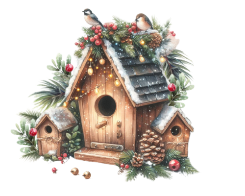 CJChristmasbirdhousewithlights6 