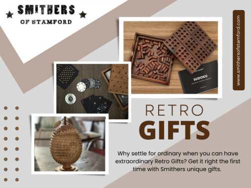 Take a trip back to simpler times with the unique retro gifts. There's an undeniable charm in embracing the nostalgia of the past. Retro gifts have become a popular choice for those seeking a unique and sentimental touch to their celebrations. 

Oficial Website: https://www.smithersofstamford.com

For More Information Visit: https://www.smithersofstamford.com/gifts.html

Address: 6-8 Broad Street, PE91PG Stamford, Lincolnshire, United Kingdom
 
Tell: +441780 435060

Our Profile: https://gifyu.com/smitherstamford
More Images: 
https://is.gd/Msgrxy
https://is.gd/HXih9F
https://is.gd/TsoCSY
https://is.gd/YFUGuz