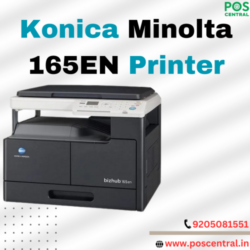 The Konica Minolta 165EN Printer is a reliable and user-friendly printing solution. Its small footprint allows seamless integration into any work environment. This printer delivers sharp and clear prints with minimal effort. Its simple interface makes printing a breeze, and it supports various paper sizes. It is known for its efficiency, offering quick and hassle-free printing for everyday needs. Whether it's documents or photos, this printer is a dependable choice for home or small office use. The POS Central India website offers impressive deals on Konica Minolta 165EN with free express delivery. Visit https://www.poscentral.in/konica-minolta-165en-printer.html