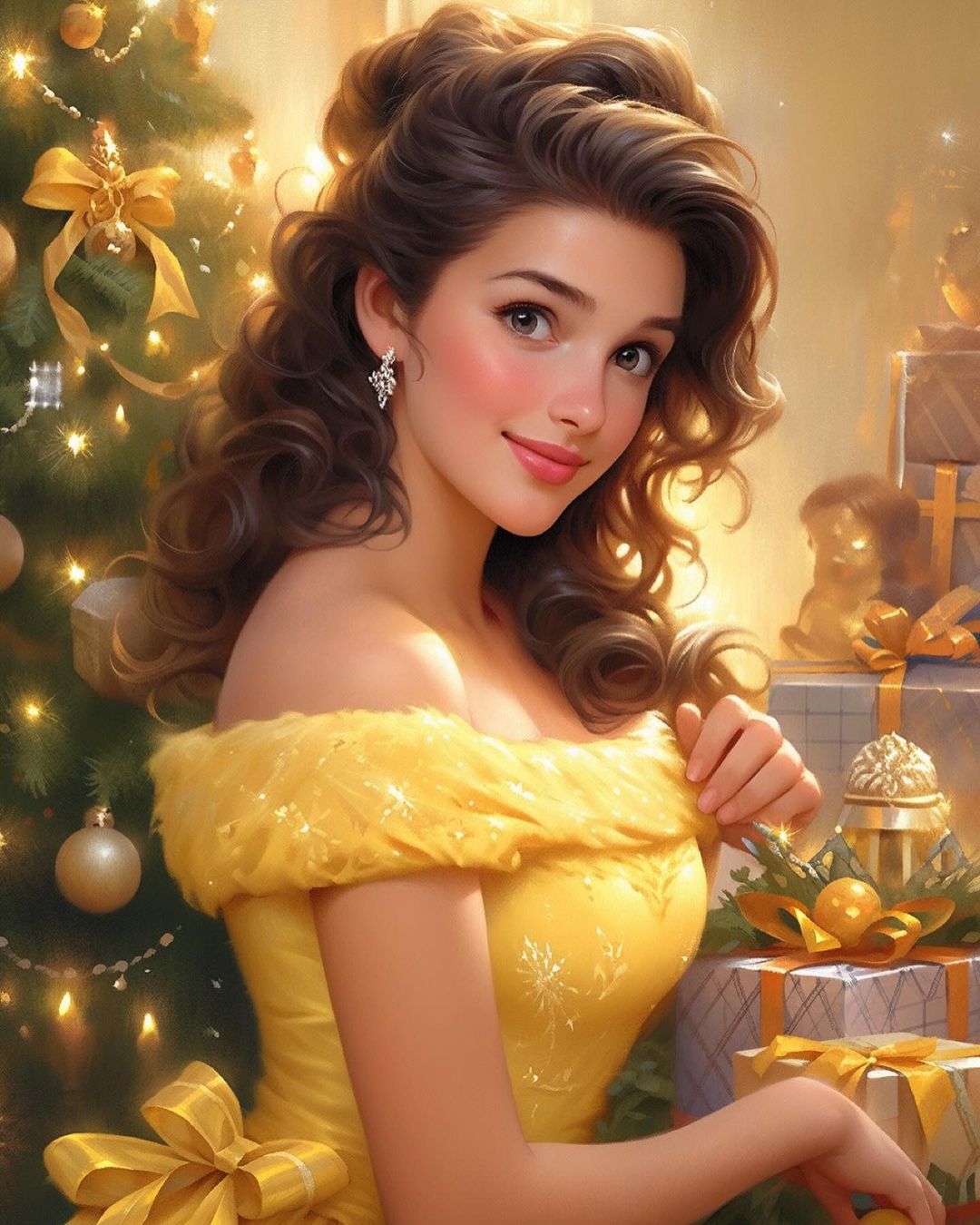 In the grand halls of the royal palace, Princess Bell prepared for the annual Christmas celebration,