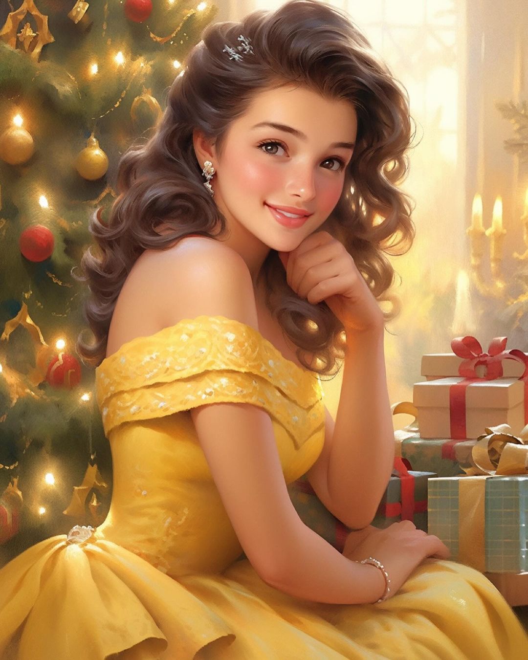 In the grand halls of the royal palace, Princess Bell prepared for the annual Christmas celebration,