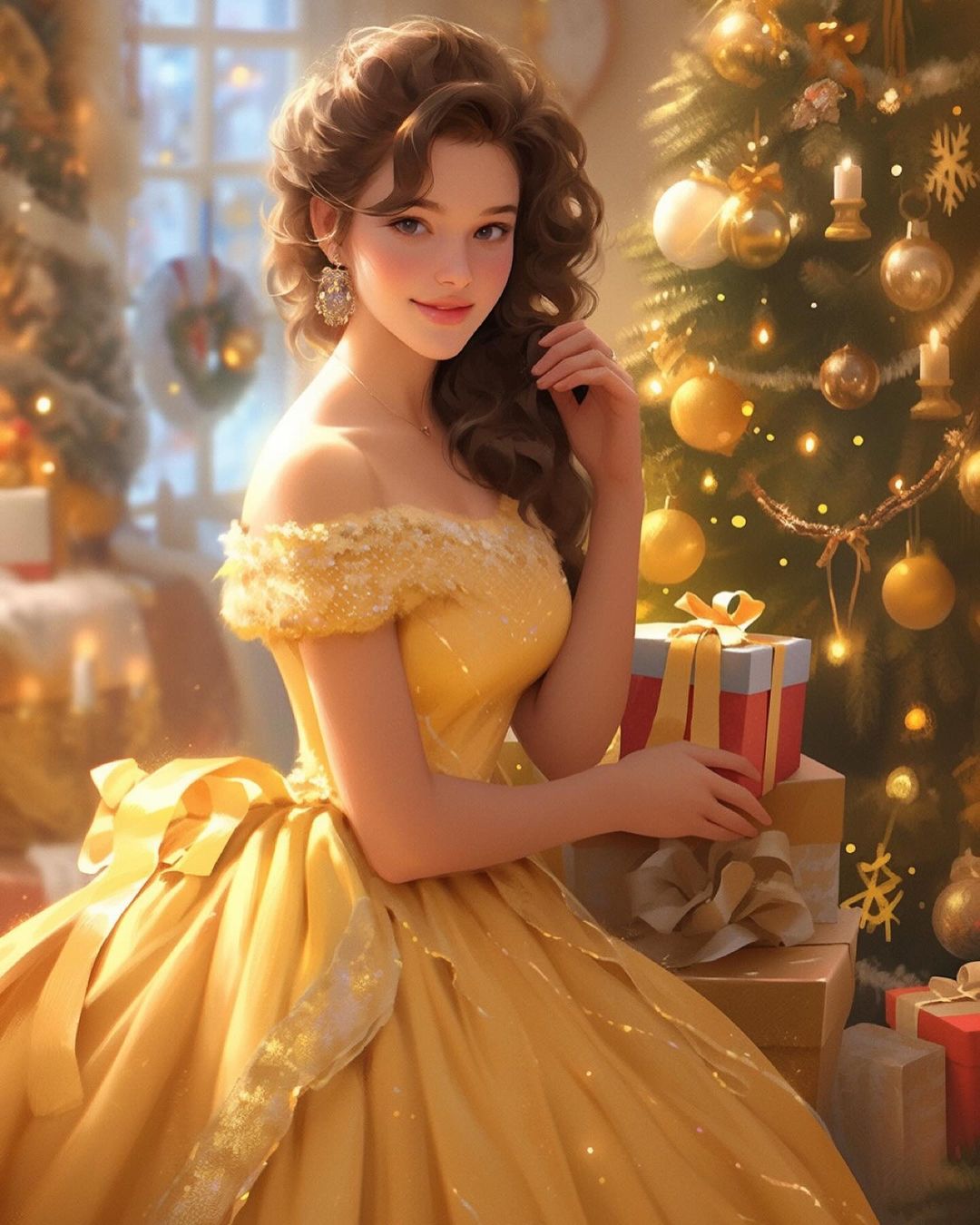 In the grand halls of the royal palace, Princess Bell prepared for the annual Christmas celebration,