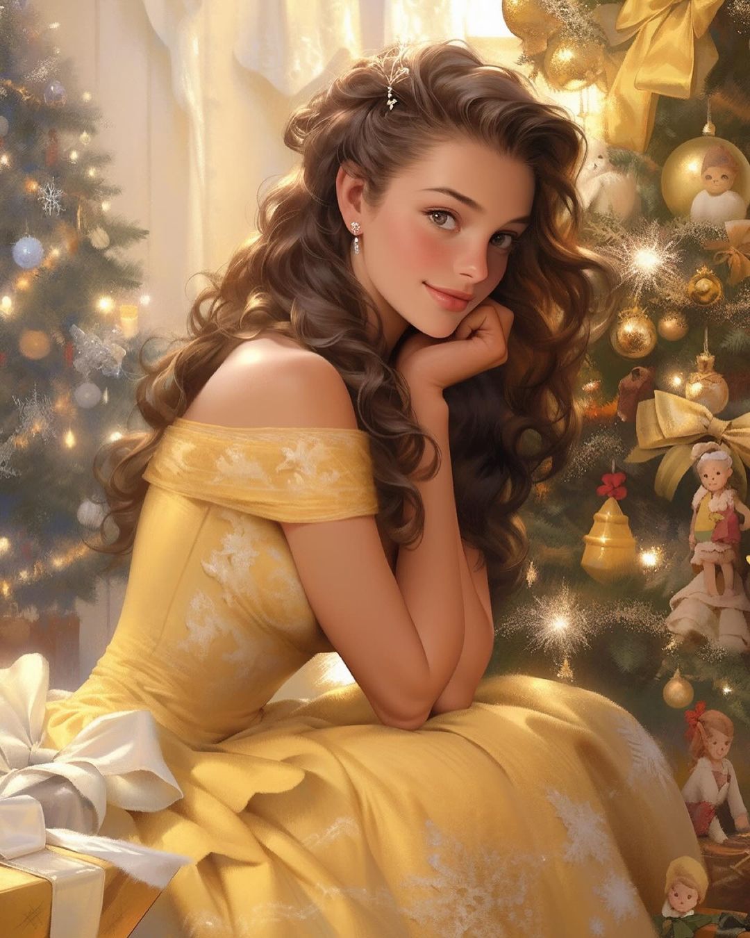In the grand halls of the royal palace, Princess Bell prepared for the annual Christmas celebration,