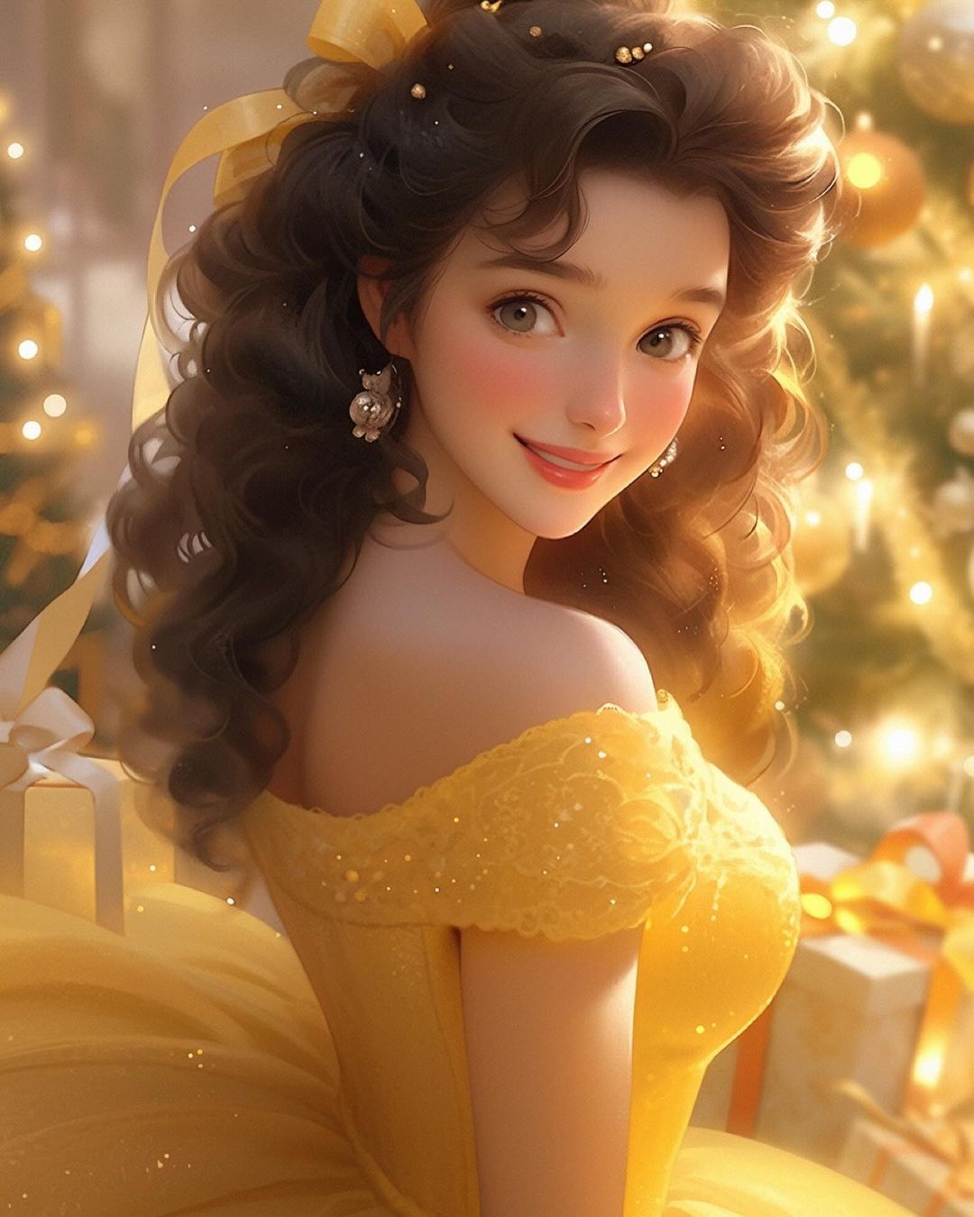 In the grand halls of the royal palace, Princess Bell prepared for the annual Christmas celebration,