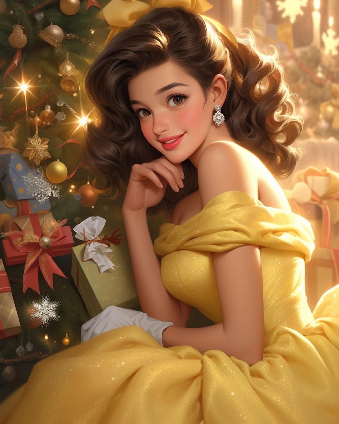 In the grand halls of the royal palace, Princess Bell prepared for the annual Christmas celebration,