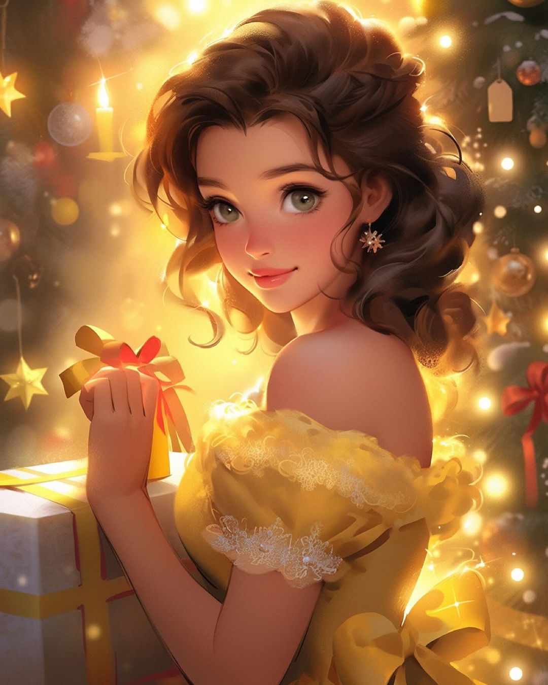 In the grand halls of the royal palace, Princess Bell prepared for the annual Christmas celebration,