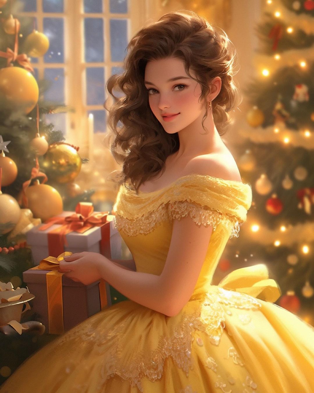 In the grand halls of the royal palace, Princess Bell prepared for the annual Christmas celebration,