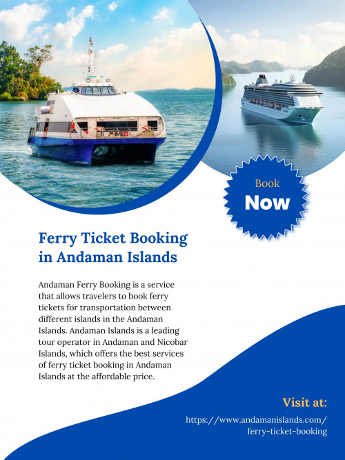 Andaman Islands is a renowned tour operator in Andaman & Nicobar Islands, that specializes in providing the best services of ferry ticket booking in Andaman Islands at the most affordable prices. To know more visit at https://www.andamanislands.com/ferry-ticket-booking