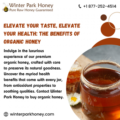 Indulge in the luxurious experience of our premium organic honey, crafted with care to preserve its natural goodness. Uncover the myriad health benefits that come with every jar, from antioxidant properties to soothing qualities. Contact Winter Park Honey to buy organic honey.