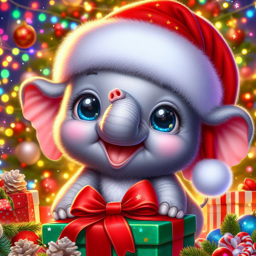 838186 cute christmas elephant aranyos karacsonyi elefant 4