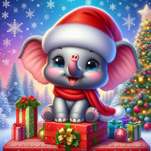 293041 cute christmas elephant aranyos karacsonyi elefant