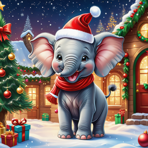 823441 cute christmas elephant aranyos karacsonyi elefant 3