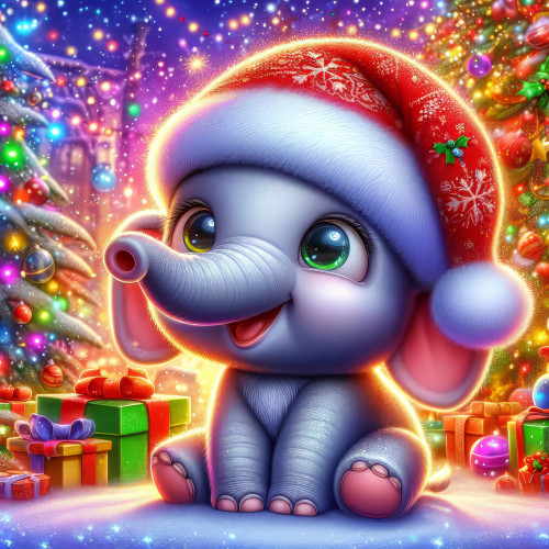 338439 cute christmas elephant aranyos karacsonyi elefant 2