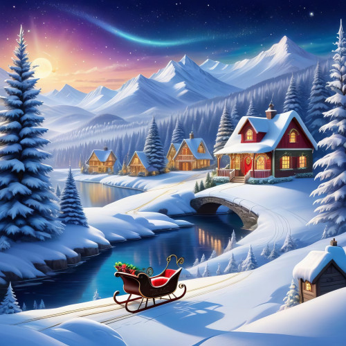 282444 christmas landscape