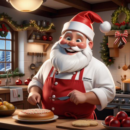 980251 santa chef mikulas sef