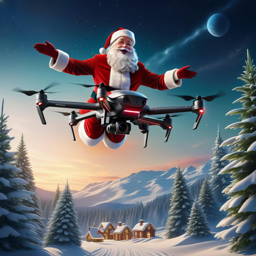 395337 santa drone mikulas dron