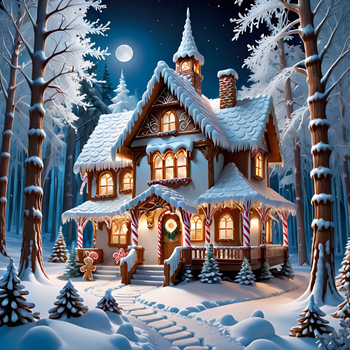 214305 imagine a snowy enchanting forest illuminated by the soft shimmering glow of a full moon the 