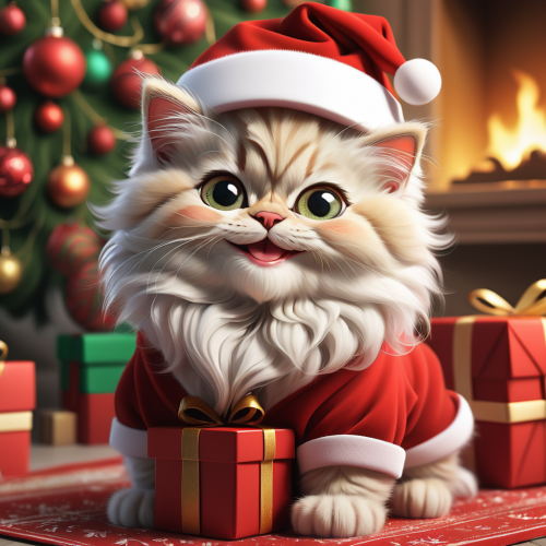 378194 cute santa kitten aranyos mikulas kiscica 7