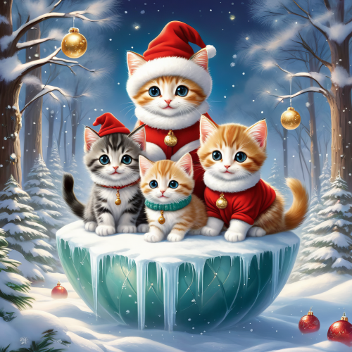 593362 karacsonyi cicak christmas cats