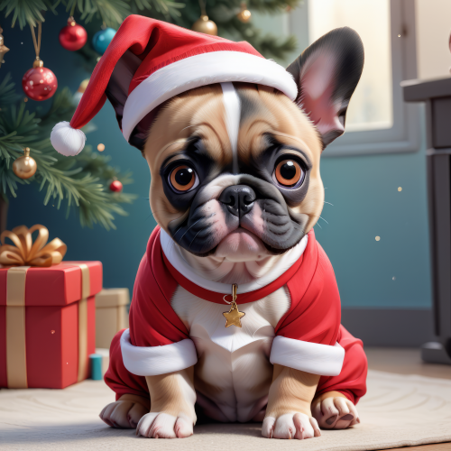 905351 santa french bulldog francia mikulas