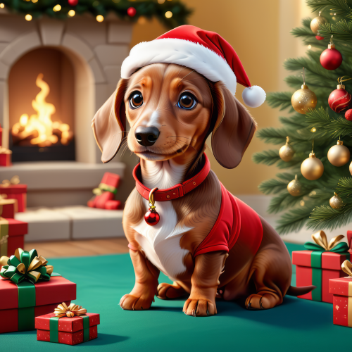 987576 santa dachshund puppy mikulas tacsko tacsi