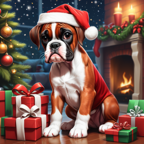 65559 santa boxer puppy mikulas kiskutya