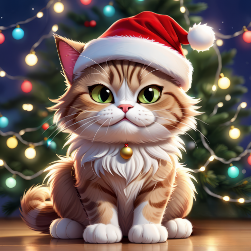 27222 santa cat cartoon mikulas macska meserajz