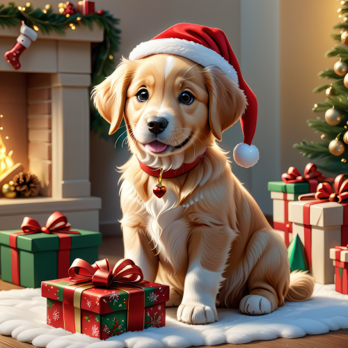 177851 santa golden retriever puppy mikulas