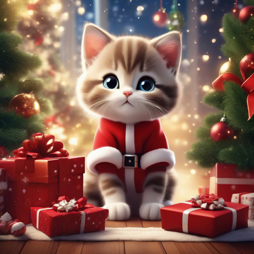 724138 cute santa kitten aranyos mikulas kiscica