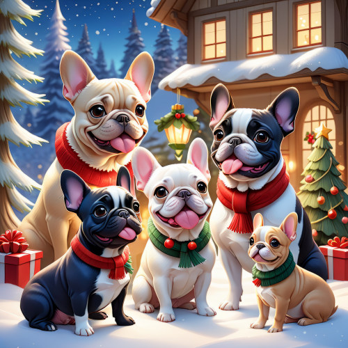 311692 christmas french bulldogs karacsonyi francia bulldogok