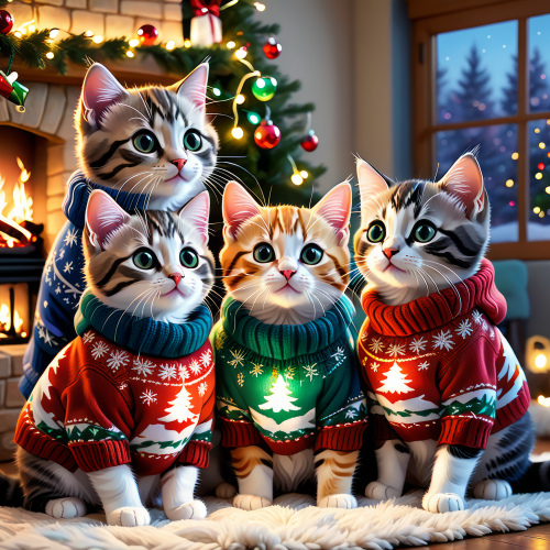 403191 karacsonyi macskak christmas cats 2