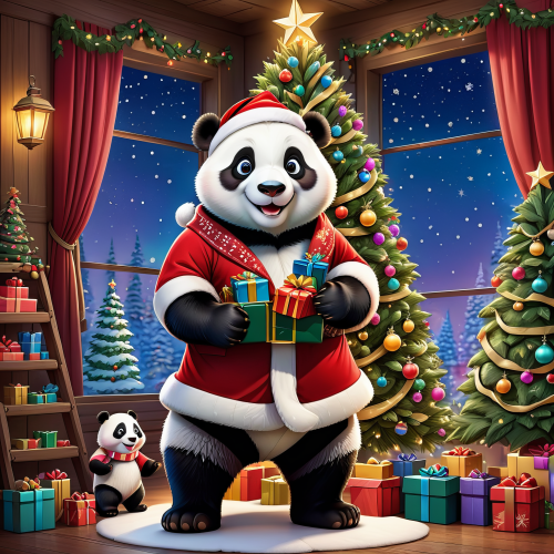 937684 santa panda mikulas