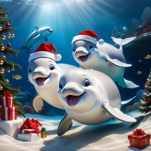 446927 beluga christmas karacsony