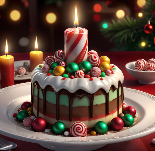 96643 christmas cake karacsonyi torta design