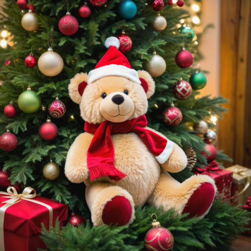 823928 christmas teddy bear karacsonyi pluss maci