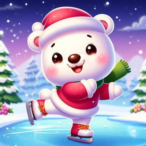 583009 polar bear catoon christmas karacsonyi jegesmedve meserajz