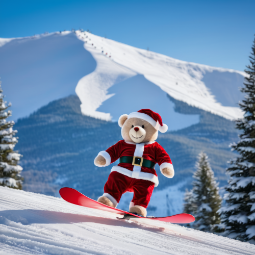 359569 skiing teddy bear mikulas santa siel