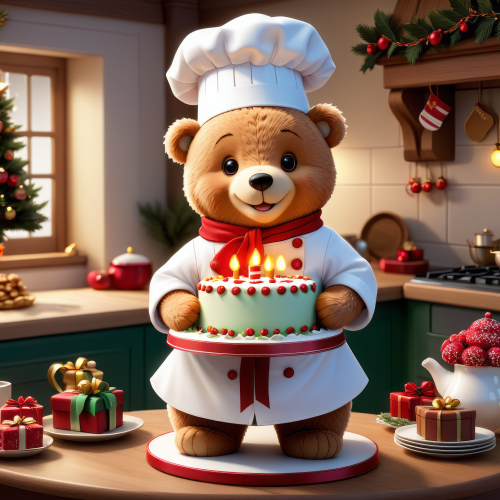 559849 christmas cartoon chef teddy bear karacsonyi maci sef meserajz 012