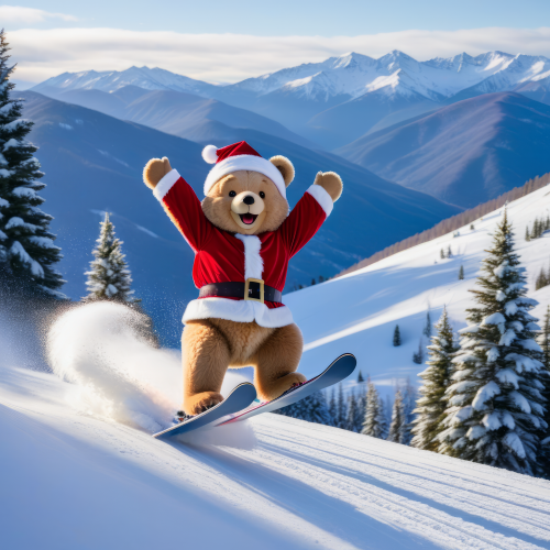 479995 skiing teddy bear mikulas santa siel 2