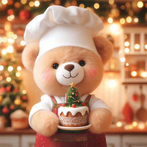 45106 christmas cartoon chef teddy bear karacsonyi maci sef meserajz 002