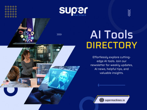 Intelligent automation solutions allow businesses to streamline processes while artificial intelligence-enabled chatbots provide efficient communication. Additionally, creative professionals can benefit from AI-generated suggestions and design assistance. 
If you want the AI tools directory, visit our website. At Super Machine, we provide an extensive list of AI-driven tools to help businesses maximize their potential.

Our Official Website: https://supermachines.io/

Our Profile: https://gifyu.com/supermachines

More Images: 
https://tinyurl.com/ywkjweln
https://tinyurl.com/ypw3ns3f
https://tinyurl.com/yu9eha3e
https://tinyurl.com/yt9sblcj