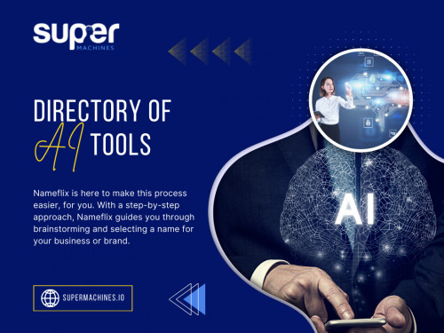 AI Tools have become indispensable for various industries and individuals seeking to enhance their productivity. Whether you're a professional, creative enthusiast, or simply looking to explore cutting-edge advancements in AI, our comprehensive directory of AI tools is designed to make your journey seamless and enjoyable.

Our Official Website: https://supermachines.io/

Our Profile : https://gifyu.com/supermachines

More Images:
https://tinyurl.com/yqwoohbr
https://tinyurl.com/yqmf73z6
https://tinyurl.com/2xavfn3e
https://tinyurl.com/yuagcakv