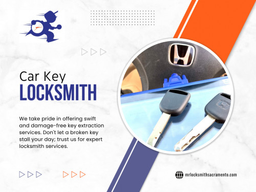 One of the most significant advantages of hiring a professional car key locksmith is their availability. Lockouts can happen at any time, day or night, and it can be incredibly inconvenient if you're stranded in the middle of nowhere in the wee hours of the morning.

Official Website: https://mrlocksmithsacramento.com/

Mr. Locksmith Sacramento Inc.
Address:  1104 Corporate Way, Sacramento, CA 95831, United States
Phone:	+1 916-400-1981

Google Map URL: http://maps.app.goo.gl/YbUJAGv47Nabpigh9

Business Site: https://business.google.com/website/sacramento-garage-and-locksmith-service/

Our Profile : https://gifyu.com/mrlocksmithca

More Photos : 

https://is.gd/IuEvza
https://is.gd/ASi5Rh
https://is.gd/zYgua8
https://is.gd/VUAOzv